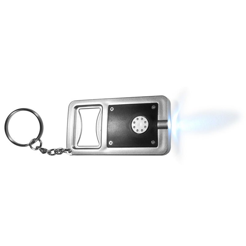 Siskiyou NFL Siskiyou Sports Fan Shop Kansas City Chiefs Flashlight Key Chain with Bottle Opener One Size Black - Image 2
